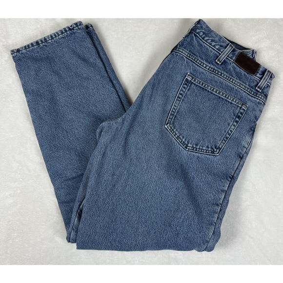 L.L. Bean Other - VINTAGE LL Bean Fleece Lined Jeans Men Double L Regular Fit Blue 90s 32x32
